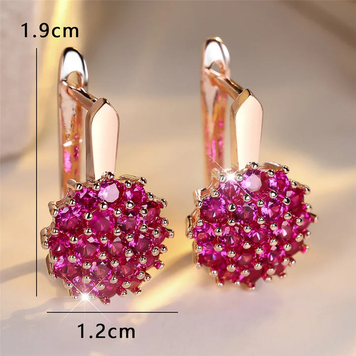 Rosalia Sunflower Crystal Hoop Earrings additional detail