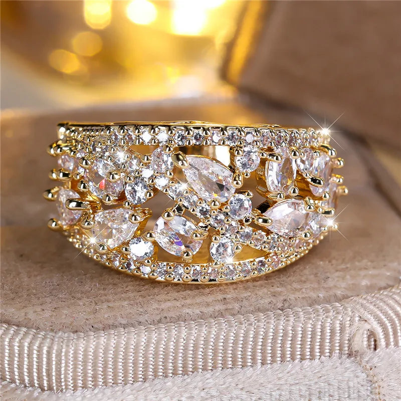 Isadora Teardrop Crystal Ring alternate view