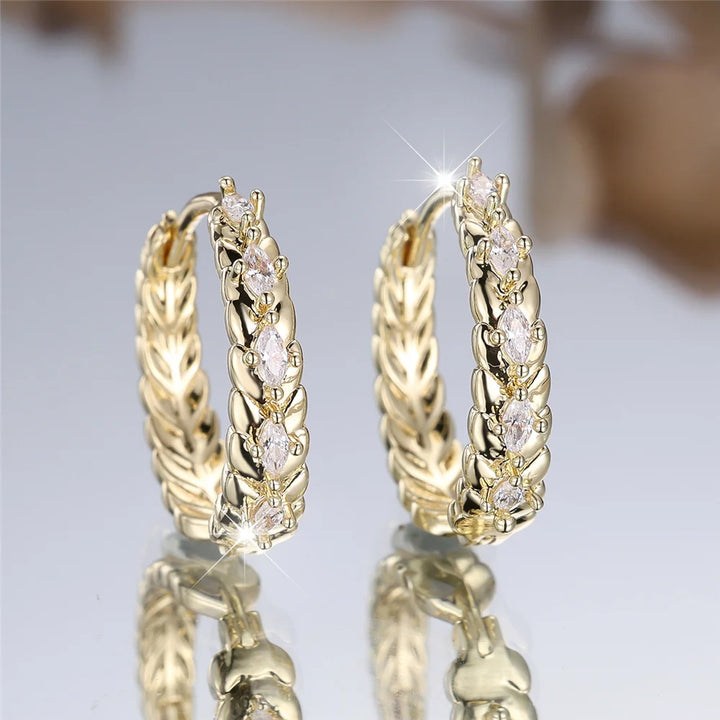 Estelle Crystal Circle Hoop Earrings hero view