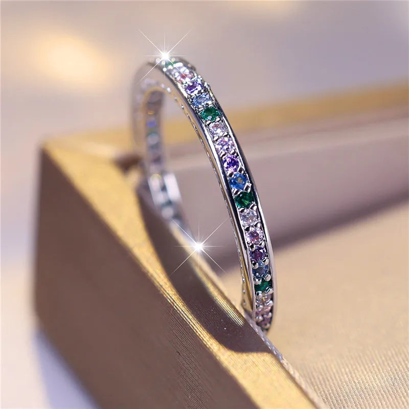 Aurelia Rainbow Pavé Ring alternate view