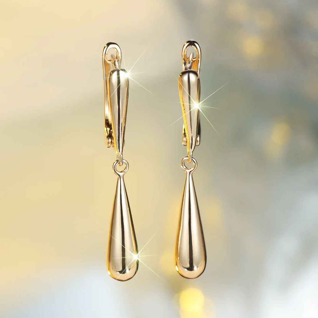 Mode Zirkoon Steen Hoepel Oorbellen Luxe Vrouwelijke Gouden Kleur Bruiloft Sieraden Voor Vrouwen
