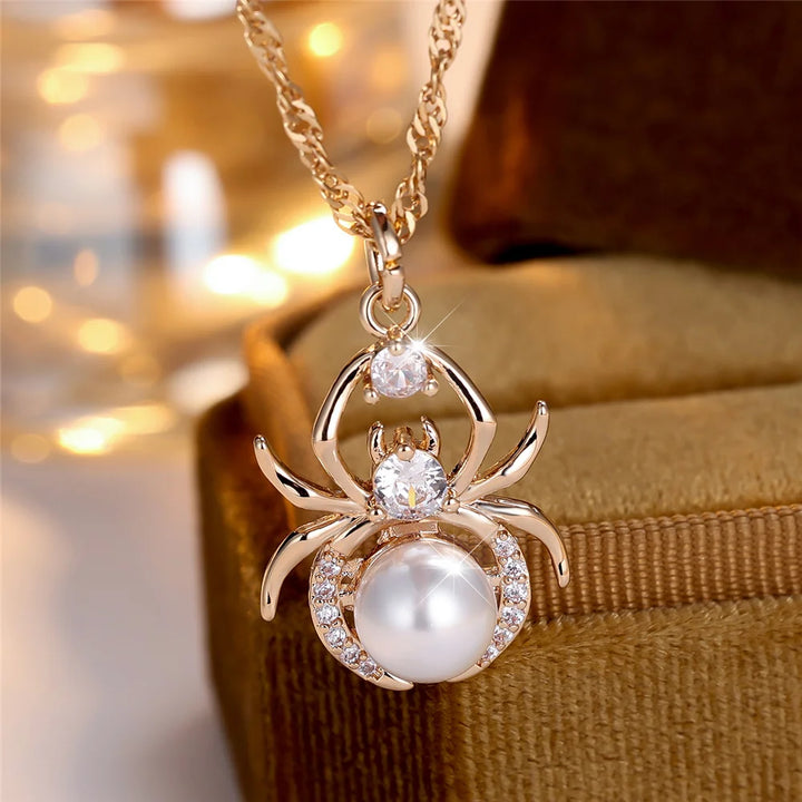 Aranea | Crystal Spider Pendant Necklace