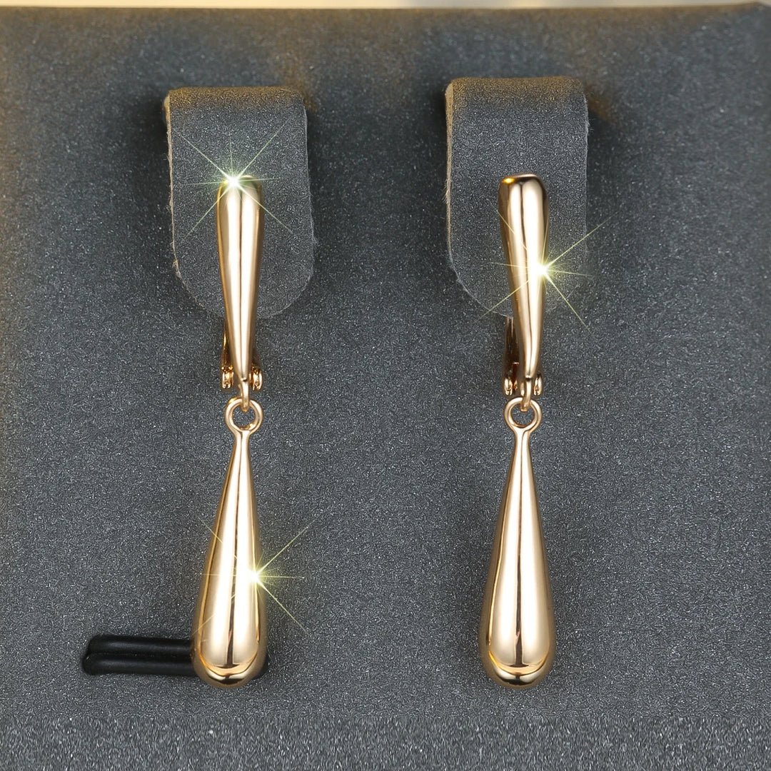 Mode Zirkoon Steen Hoepel Oorbellen Luxe Vrouwelijke Gouden Kleur Bruiloft Sieraden Voor Vrouwen