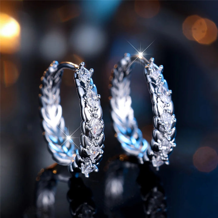 Estelle Crystal Circle Hoop Earrings