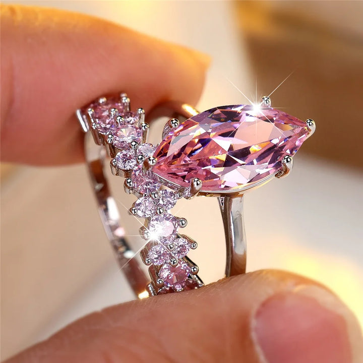 Blush Promise | Pink Crystal Ring Set