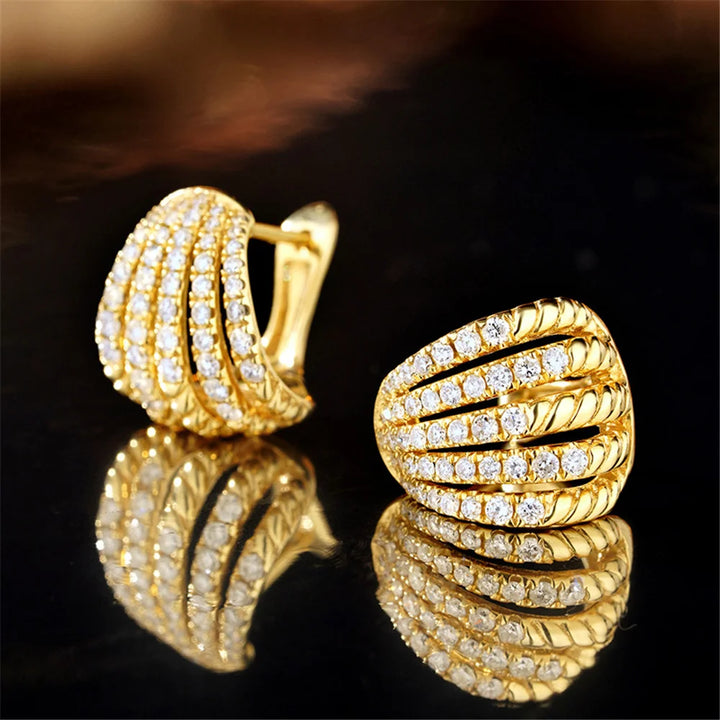Lucienne Crystal Round Hoop Earrings hero view