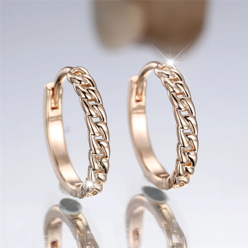Charme vrouwelijke ronde hoepel oorbellen goud kleur eenvoudige bruiloft sieraden voor vrouwen