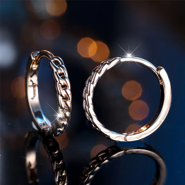 Charme vrouwelijke ronde hoepel oorbellen goud kleur eenvoudige bruiloft sieraden voor vrouwen