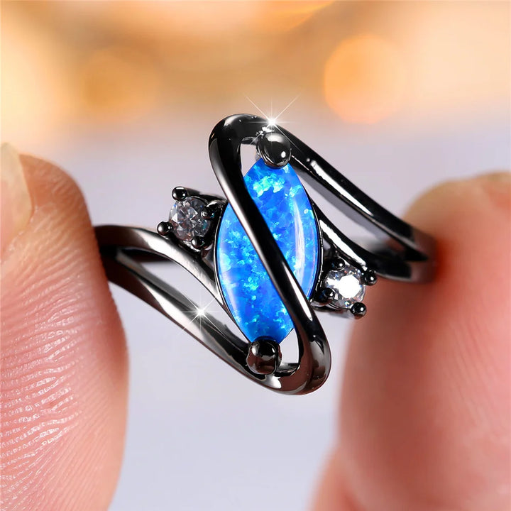Blue Ember | Opal-Look Ring