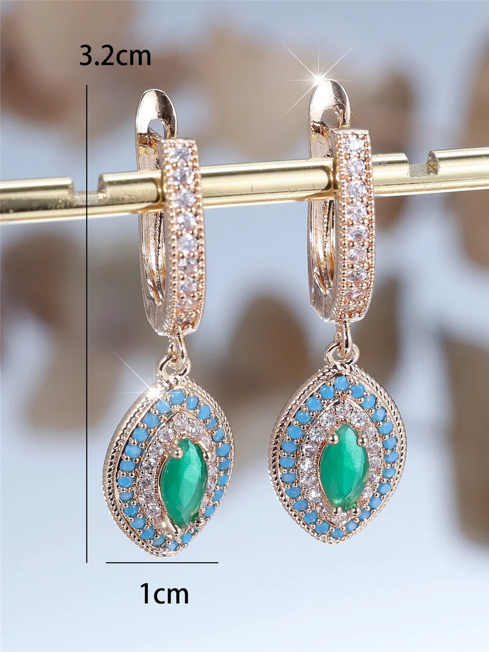 Verdita | Green Statement Hoop Earrings