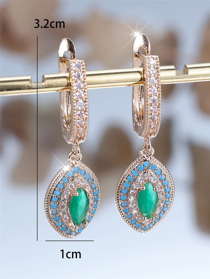 Verdita | Green Statement Hoop Earrings