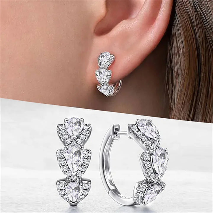 Vivia Colorstone Hoop Earrings