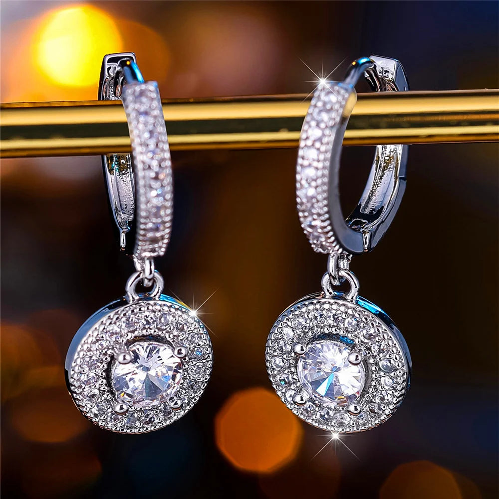 Clarisse Crystal Geometric Hoop Earrings alternate view