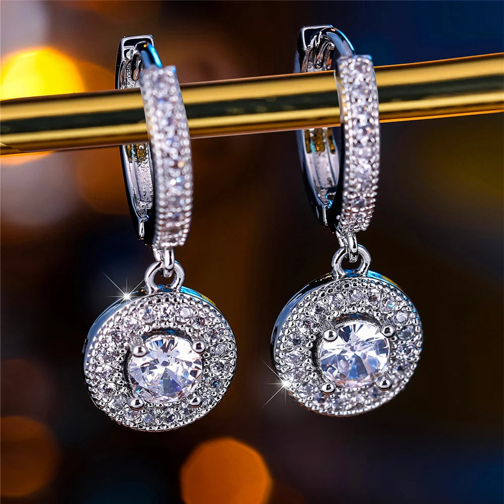 Clarisse Crystal Geometric Hoop Earrings hero view