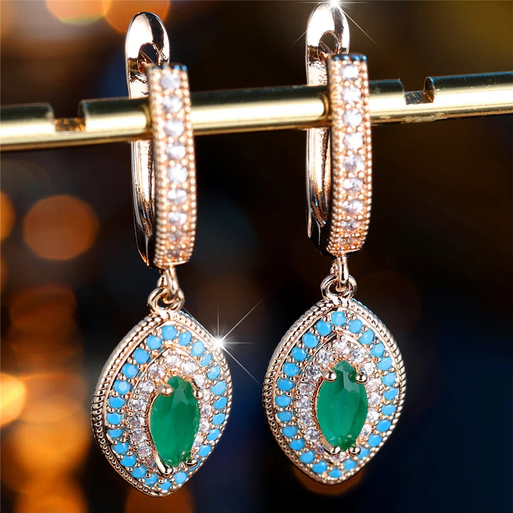 Verdita | Green Statement Hoop Earrings