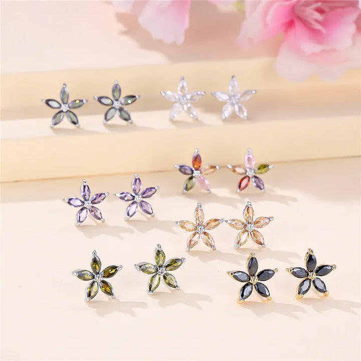 Stellina | Colorstone Star Stud Earrings