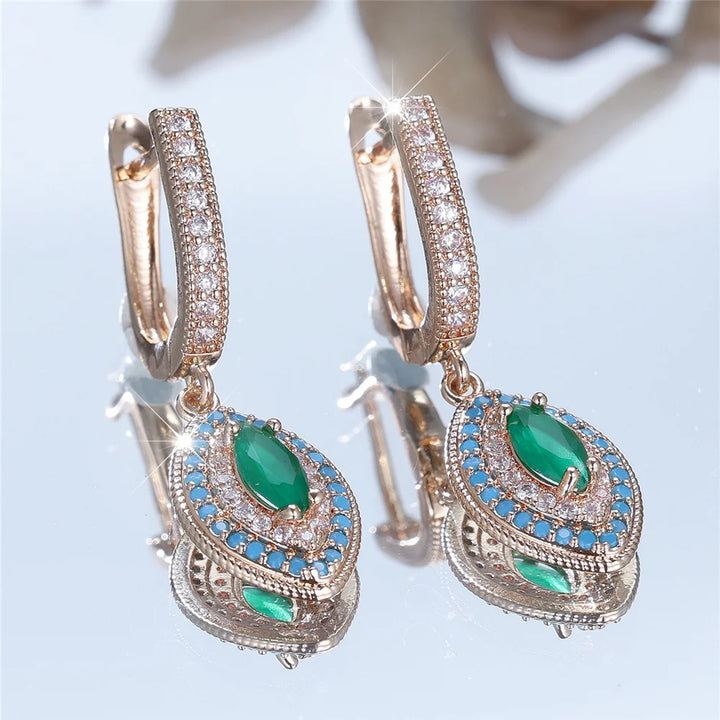 Verdita | Green Statement Hoop Earrings