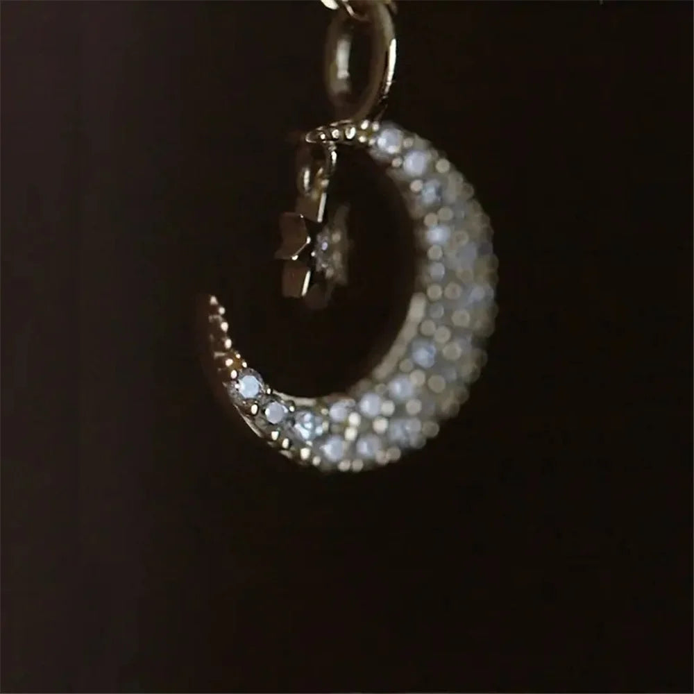 Lunastar | Moon &amp; Star Crystal Necklace