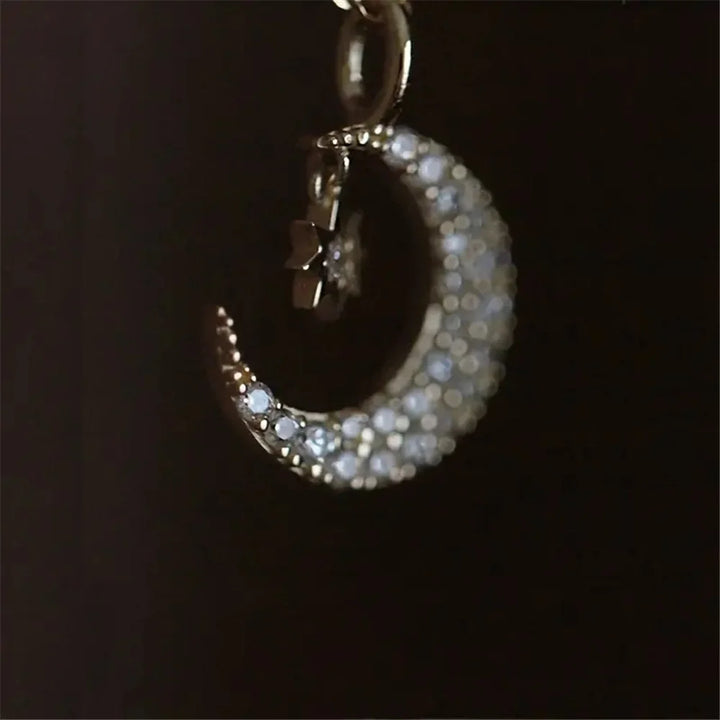 Lunastar | Moon &amp; Star Crystal Necklace