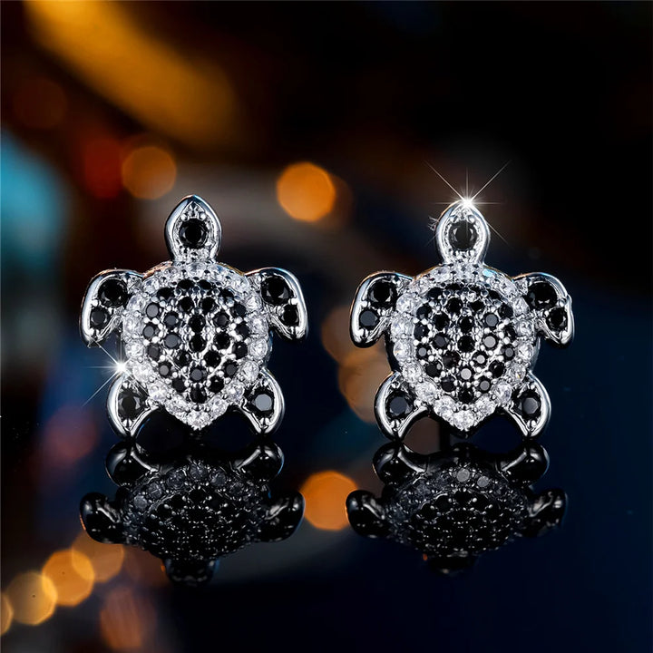 Tortue | Colorstone Turtle Stud Earrings