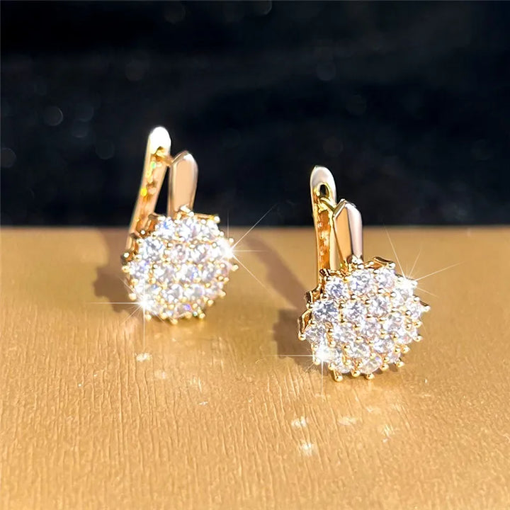 Clairette | White Crystal Clip Earrings