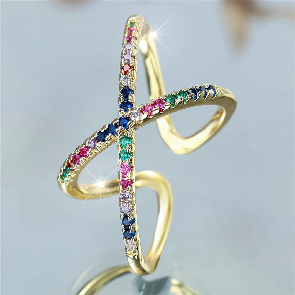 Solène Rainbow Open Ring