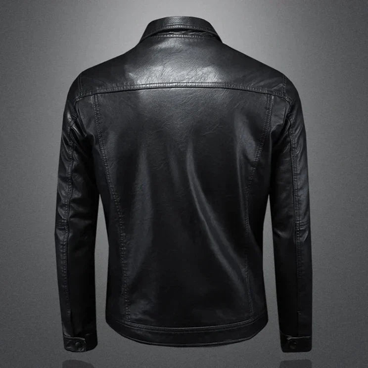 Chaqueta Biker de Cuero para Hombre
