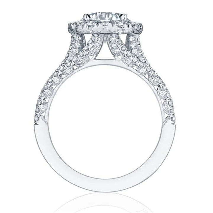 Kristal Vrouwelijke Wit Roze Zirkoon Stenen Ring Set Zilver Goud Kleur Bruids Bruiloft Verlovingssieraden Voor Vrouwen
