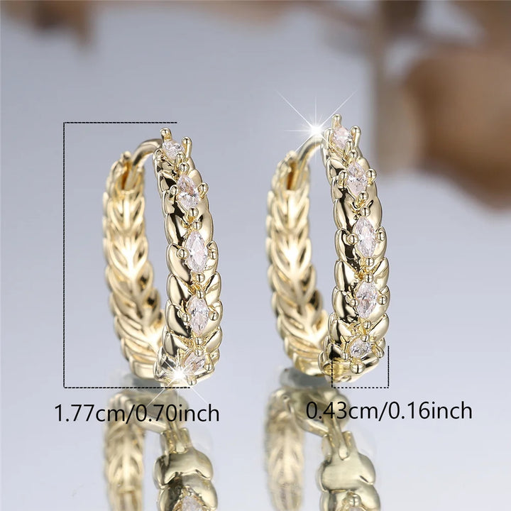 Estelle Crystal Circle Hoop Earrings close-up detail
