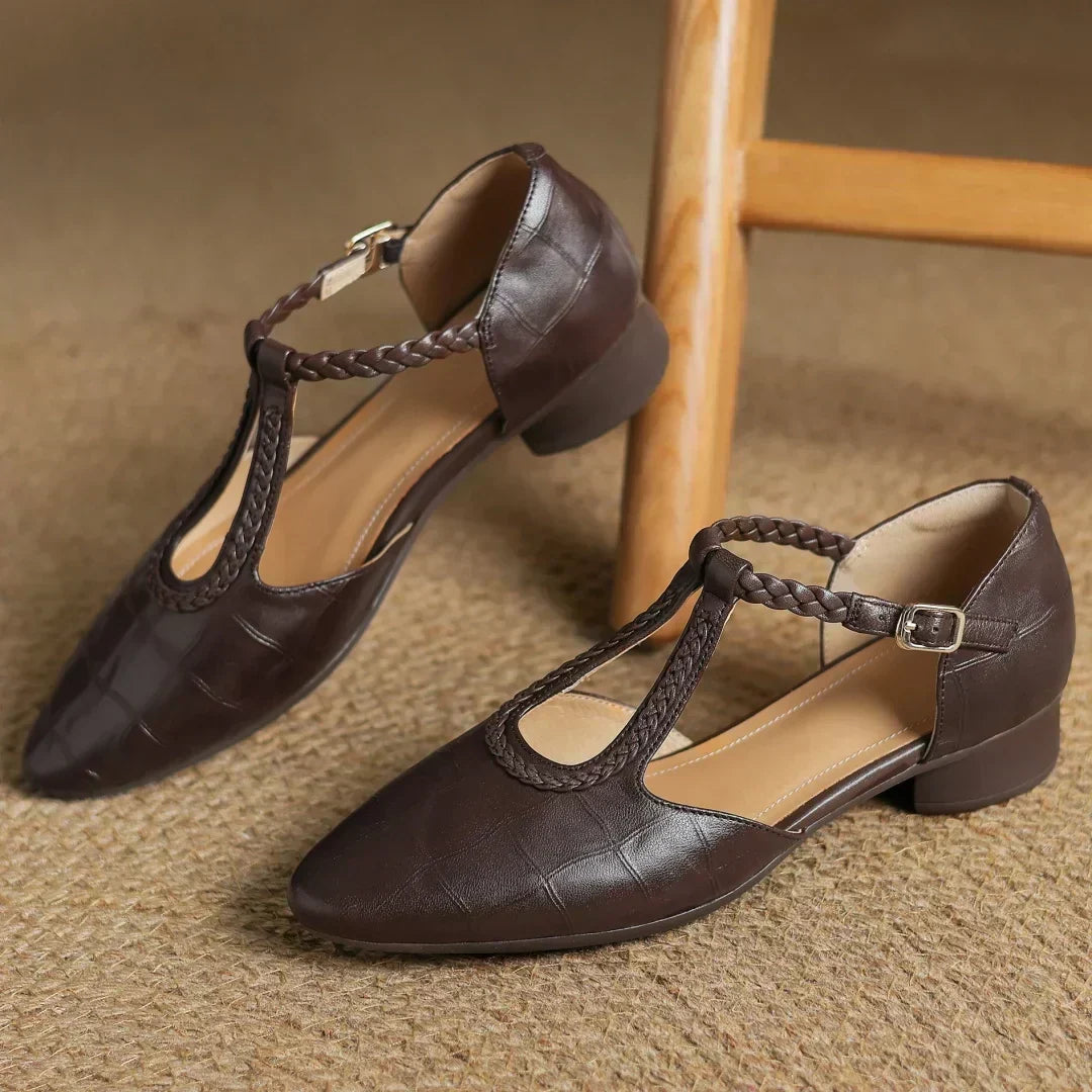 Julieta | Zapatos de Cuero Trenzado