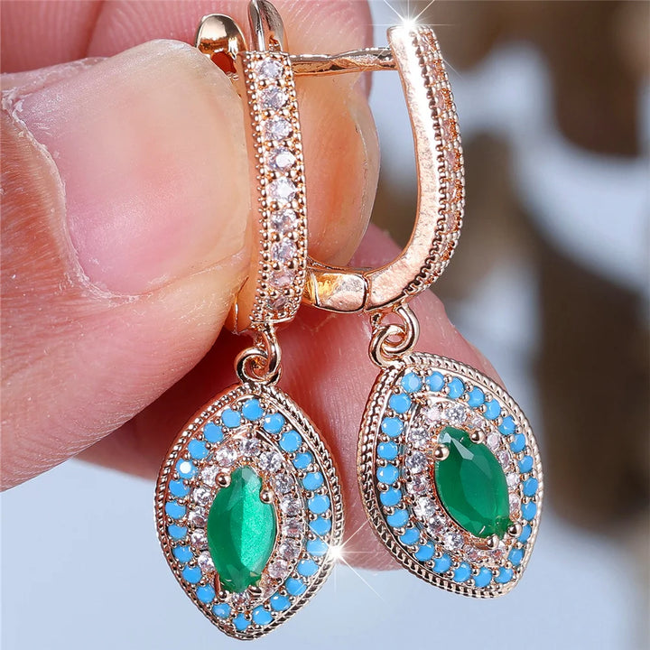 Verdita | Green Statement Hoop Earrings