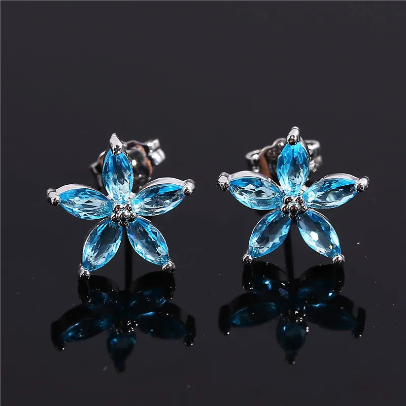 Stellina | Colorstone Star Stud Earrings
