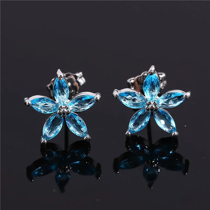 Stellina | Colorstone Star Stud Earrings
