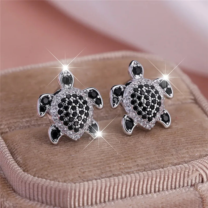 Tortuga | Black Turtle Stud Earrings