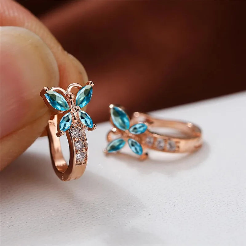 Papillon Colorstone Clip Earrings alternate view