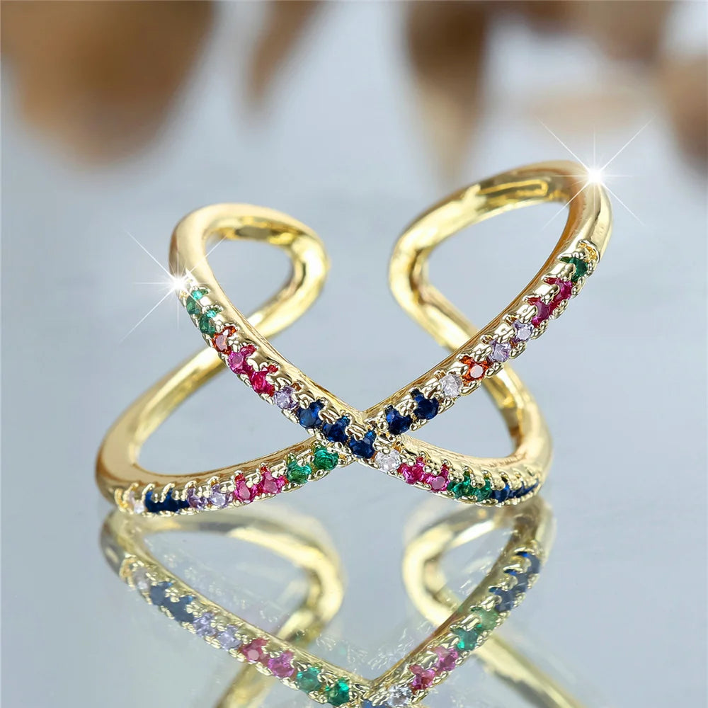 Solène Rainbow Open Ring additional detail