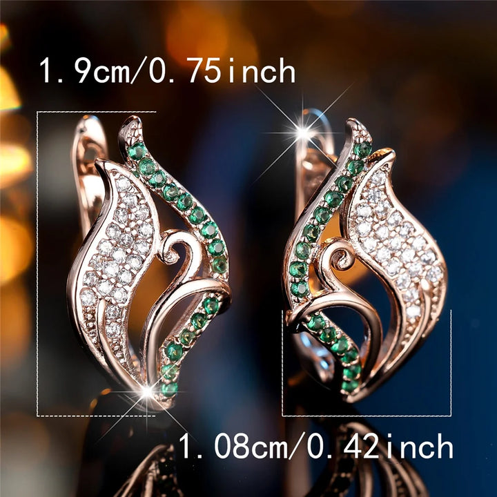 Verdelle Green Crystal Hoop Earrings additional detail