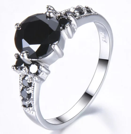Luxe Vrouwelijke Charme Groen Roze Kristal Zilveren Kleur Ringen Voor Vrouwen Ronde Stenen Verloving Bruiloft Sieraden