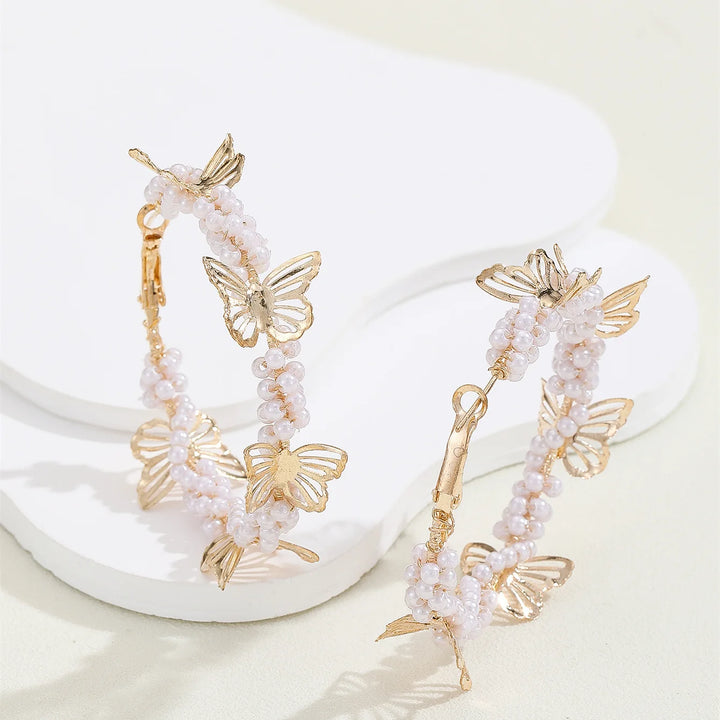 Aurélie Butterfly Circle Earrings additional detail