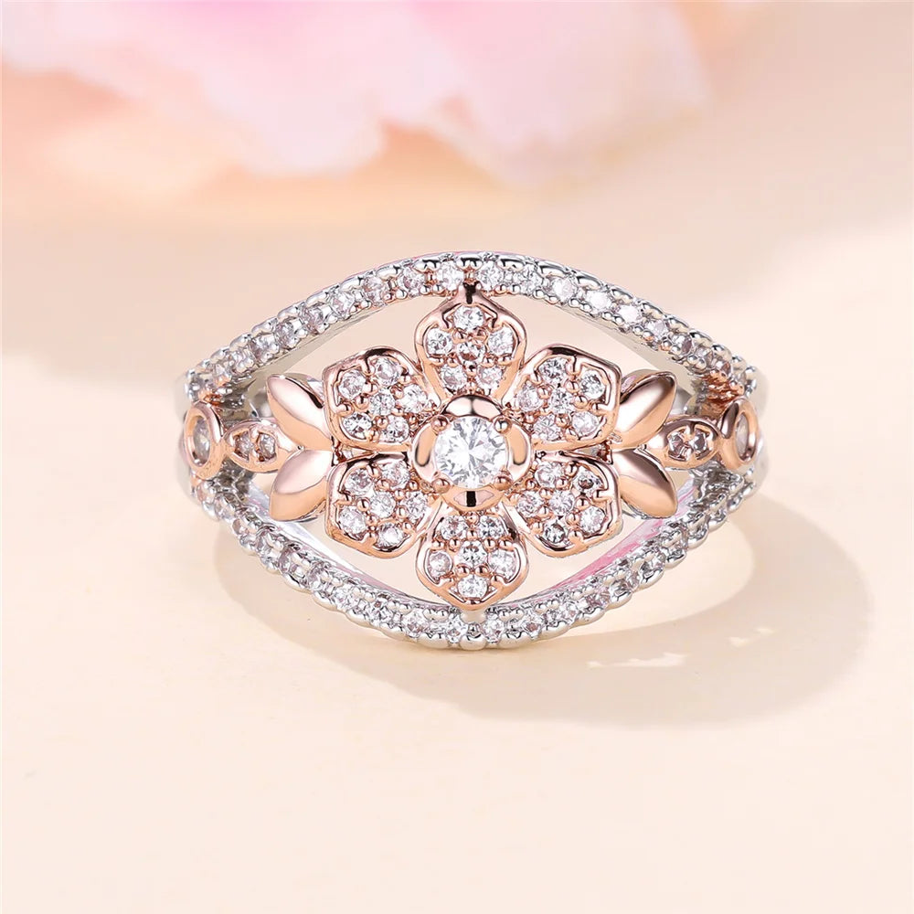 Rosamée Crystal Flower Ring alternate view