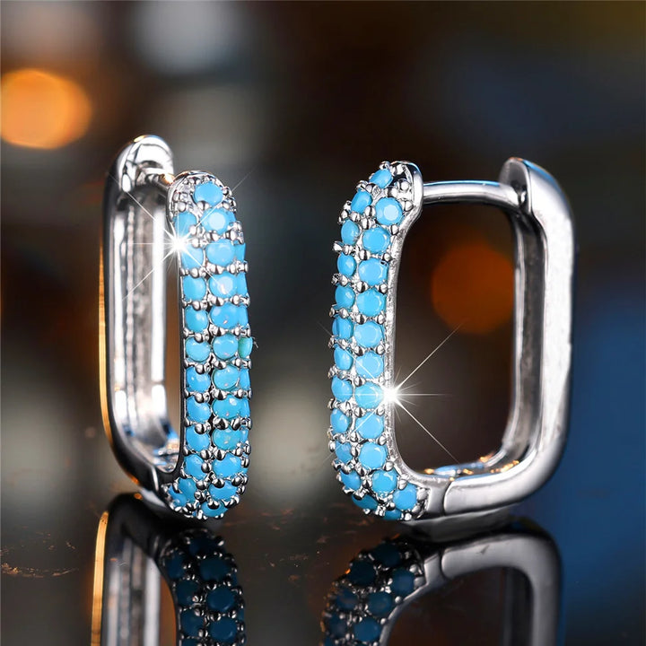 Selene Petite Crystal Stud Earrings close-up detail