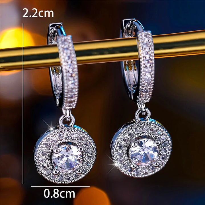 Clarisse Crystal Geometric Hoop Earrings