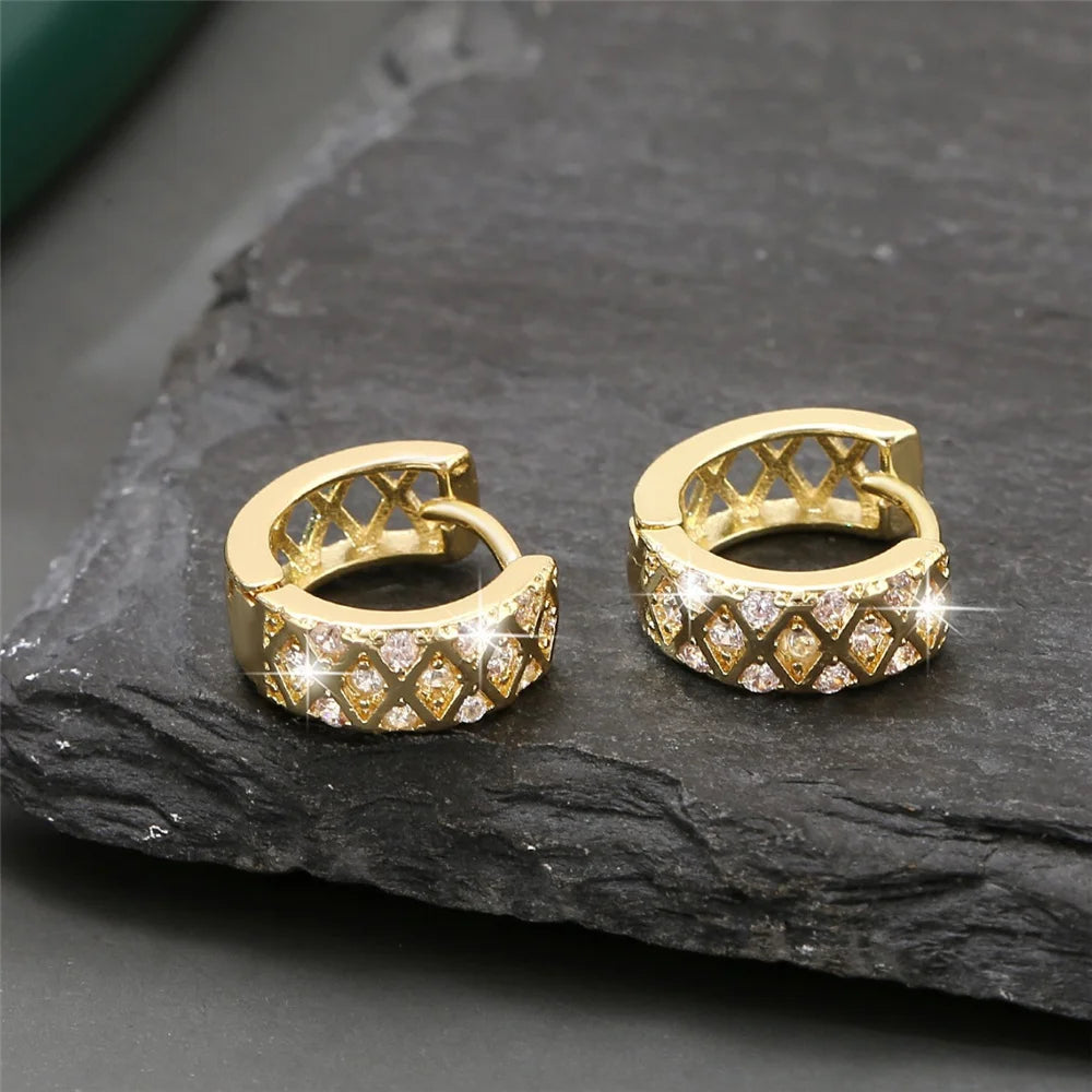 Odette Crystal Oval Hoop Earrings