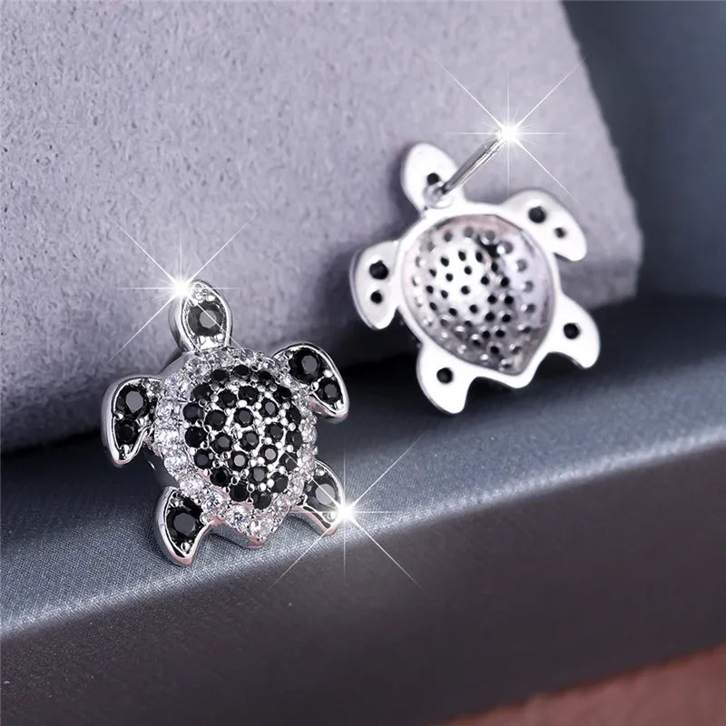 Tortuga | Black Turtle Stud Earrings