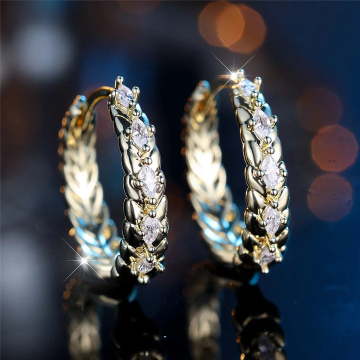 Estelle Crystal Circle Hoop Earrings
