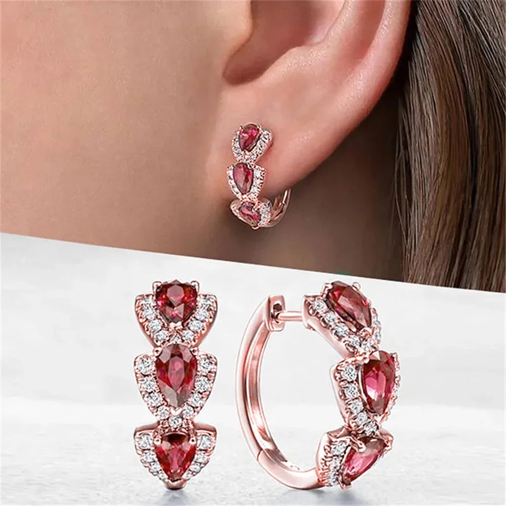 Vivia Colorstone Hoop Earrings additional detail