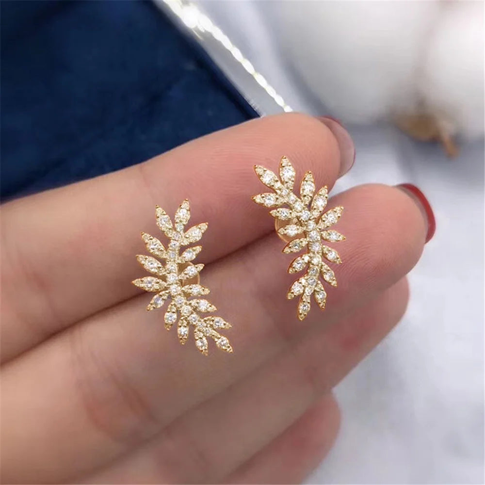 Plume Heart Crystal Earrings close-up detail