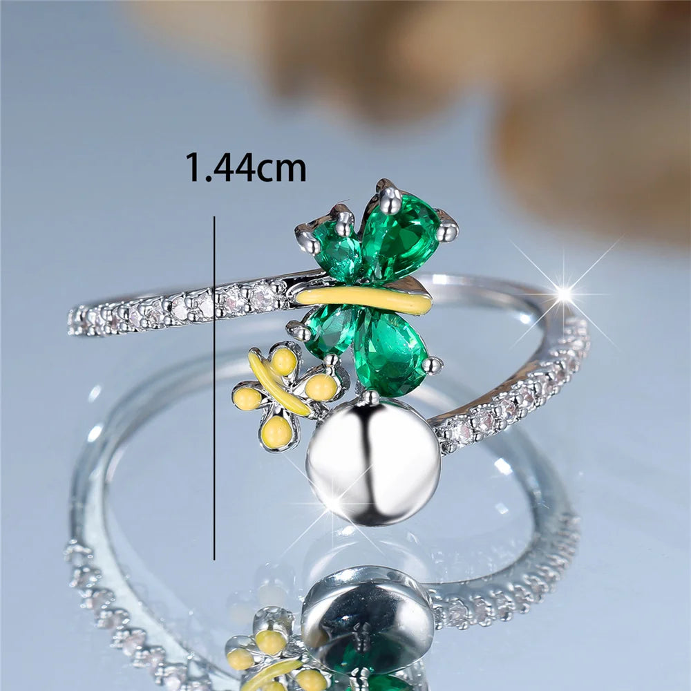 Felicia Green Butterfly Ring additional detail