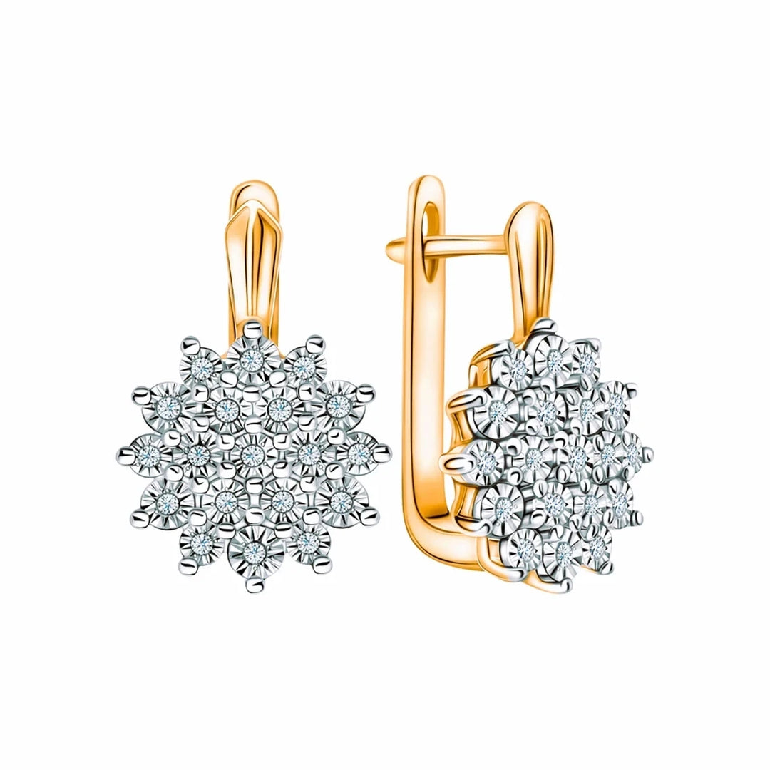 Clairette | White Crystal Clip Earrings