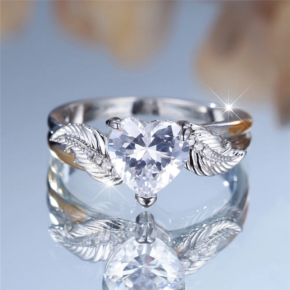 Evelisse Crystal Heart Ring hero view